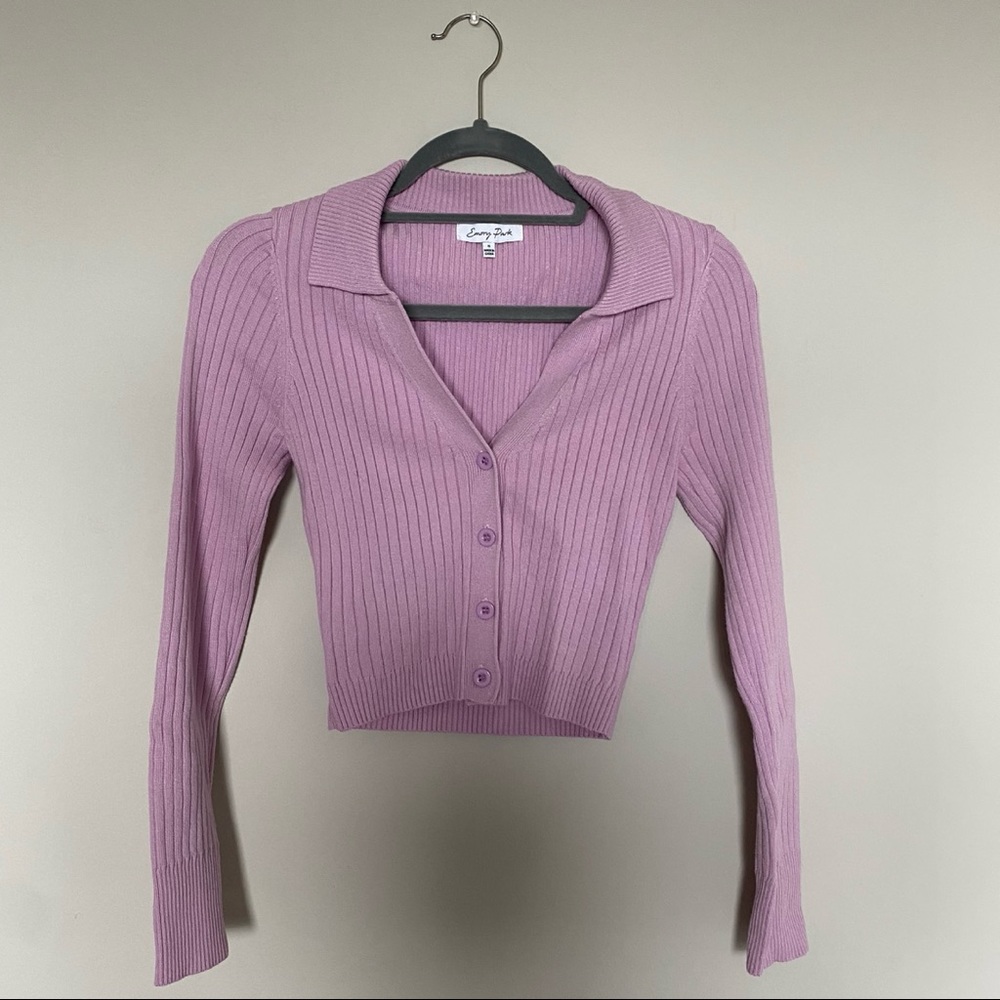Pitaya Collared Knit Sweater Top